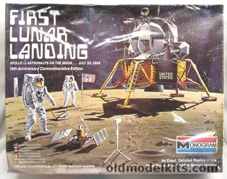 Monogram 1/48 First Lunar Landing Apollo 11 - Astronauts on the Moon, 5503 plastic model kit
